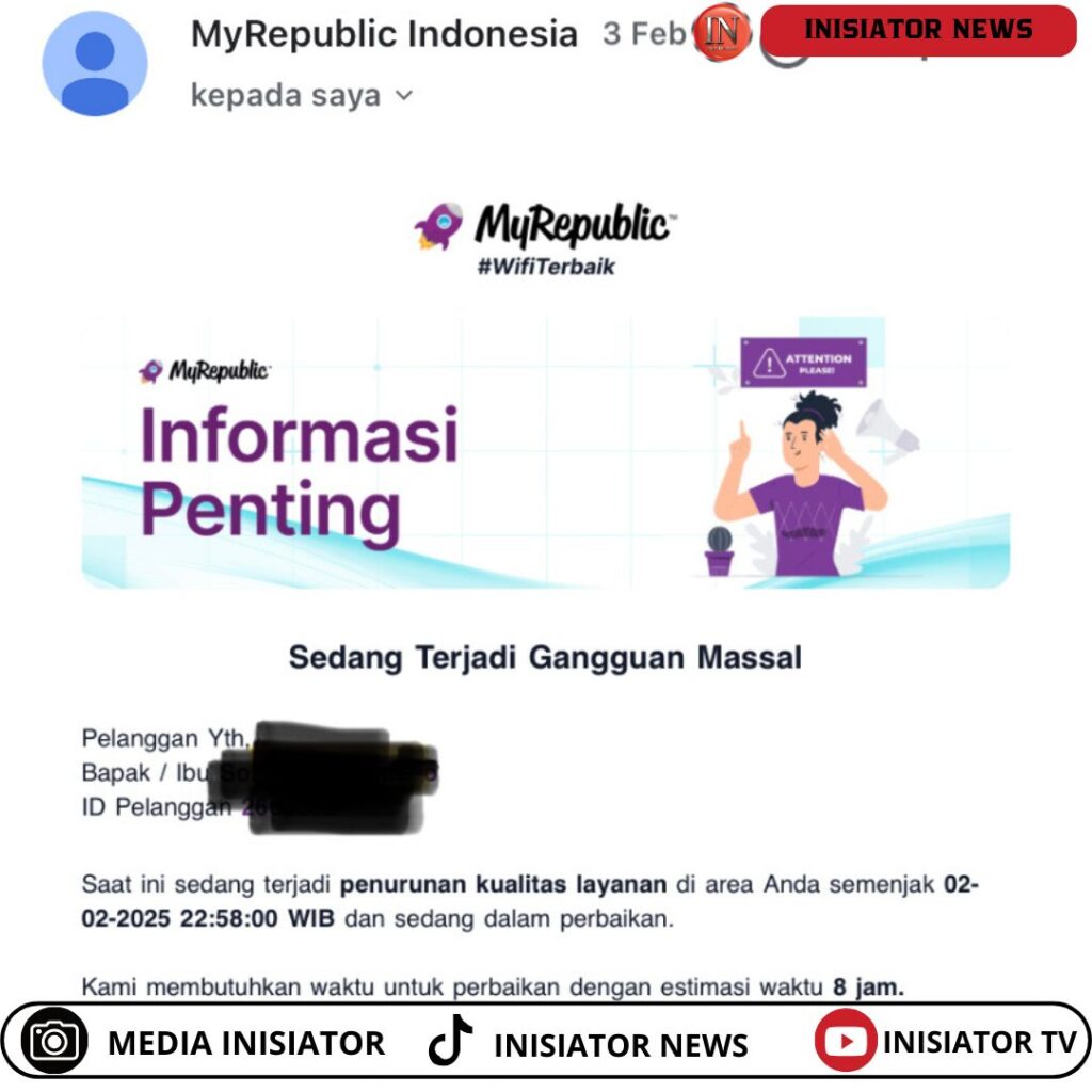 Pelanggan Jaringan Wifi Myrepublic Mengeluh Jaringan Sering Gangguan, Bm Myrepublic : Musim Hujan