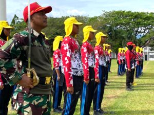 Peringati HUT RI ke-80, Pemkab Pesawaran Beri Latihan Intensif Anggota Pengibar Bendera Merah Putih