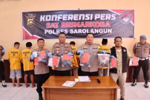 Polres Sarolangun Bongkar Peredaran 146,01 Gram Sabu, 9 Tersangka Ditangkap