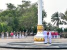 Hankam Hasan Pimpin Upacara Penurunan Bendera HUT RI ke-81 di Tulang Bawang